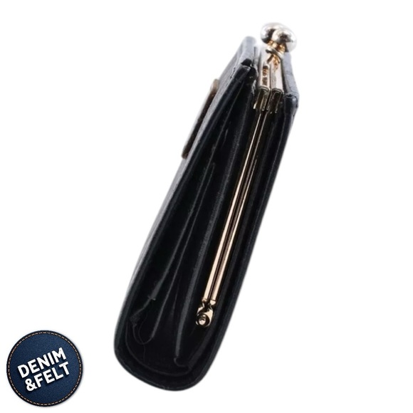 Burberry Navy Blue Plaid Leather Nova Check Clasp Bi-Fold Wallet 💙♥️ - Picture 3 of 10